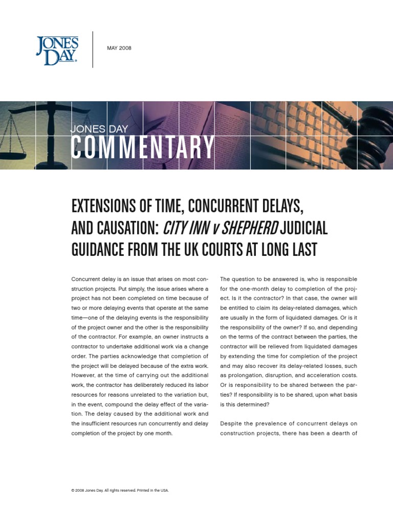 Extensions of Time Causation (Law) Risk