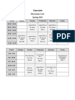 Timetable