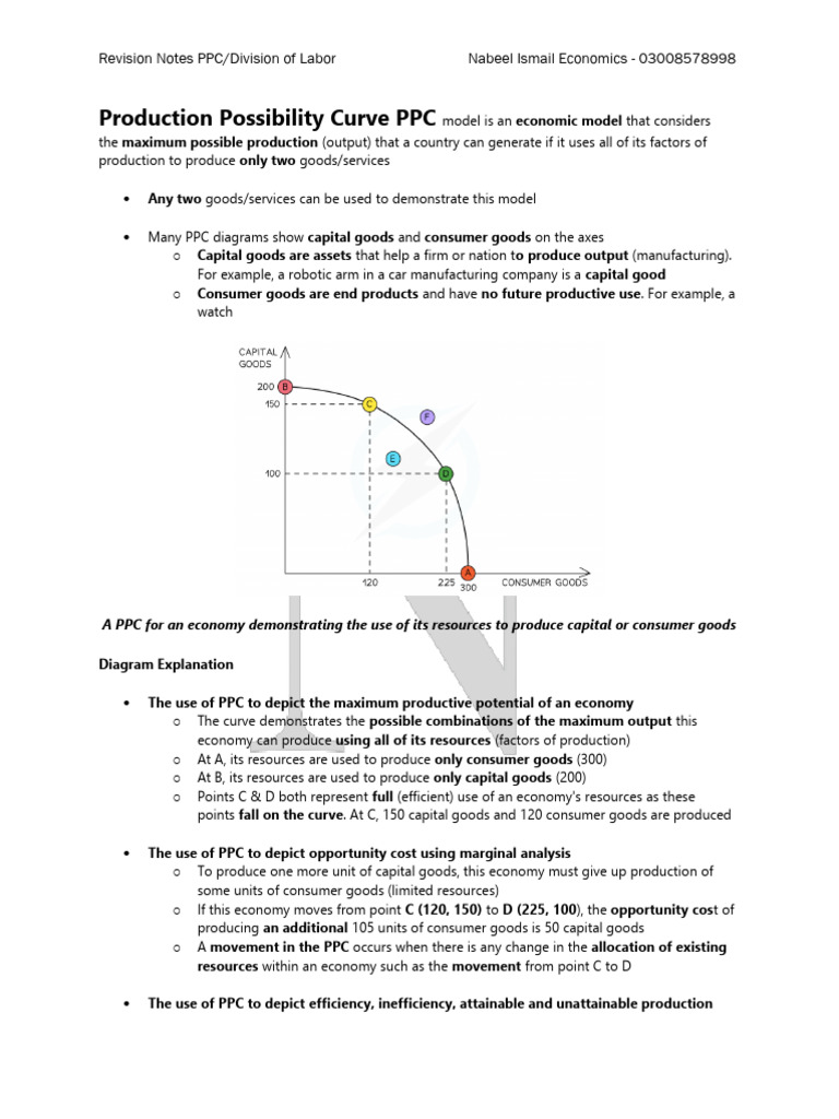 Economics: PPC & Labor Division | PDF | Money | Economics