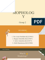 Introduction To Linguistics: Mopholog Y