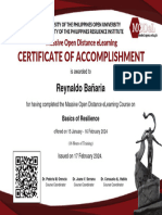 Certificate For Basics of Resilience (January 2024) - CA 47171