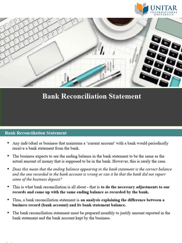Bank Reconciliation Statement Guide | PDF | Cheque | Banks