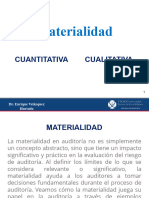 Materialidad en Auditoria