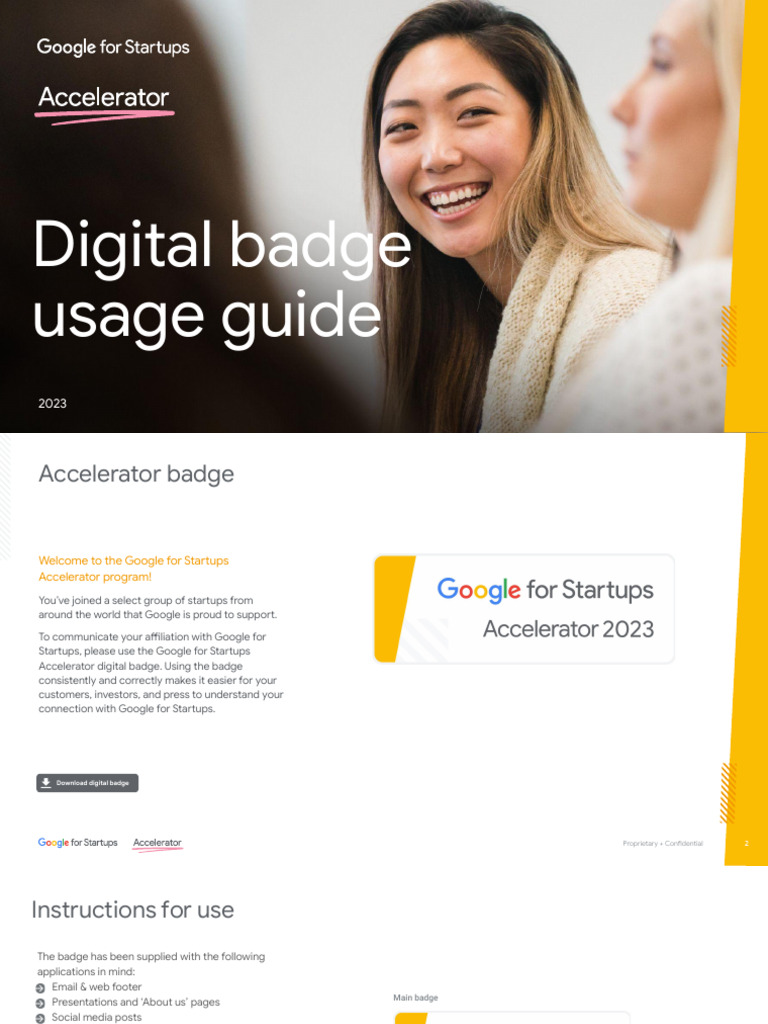 Google Startups Accelerator Badge Guide | PDF | Startup Company | Small ...
