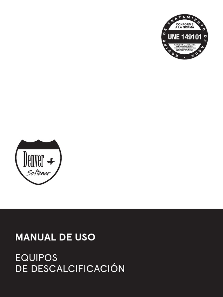 Manual de Uso Descalcificador Denver Plus | PDF | Agua | sal