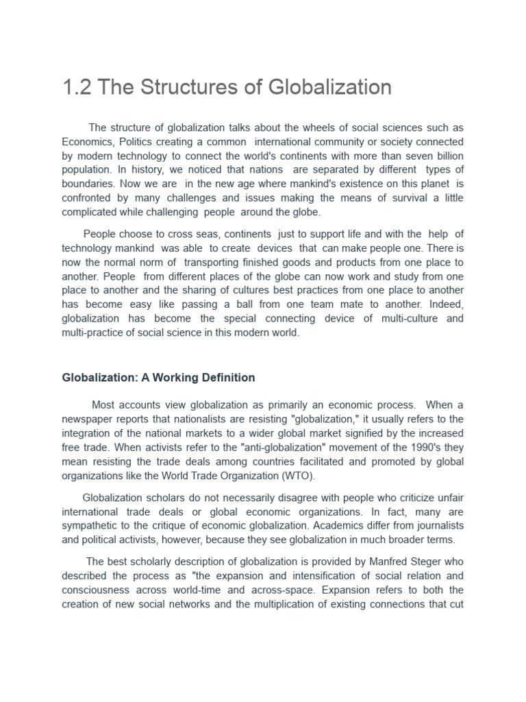 Understanding Globalization Structures | PDF | Bretton Woods System ...