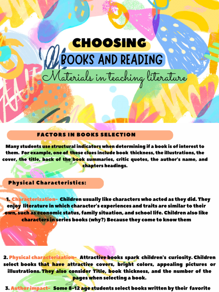 Factors for Selecting Reading Materials | PDF | Books | Curiosity