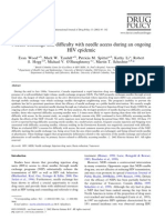 Needle Exchange and Difficulty With Needle Access During An Ongoing HIV Epidemic