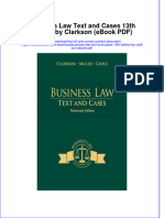 Business Law Text and Cases 13Th Edition by Clarkson PDF Full Chapter