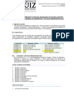 Formato de Presentación de Trabajos e Investigaciones para Optar A Grados Académicos y Títulos Profesionales