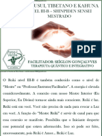 EAD+ +apresentação Reiki Usui Tibetano e Kahuna Nível 3B+Mestrado