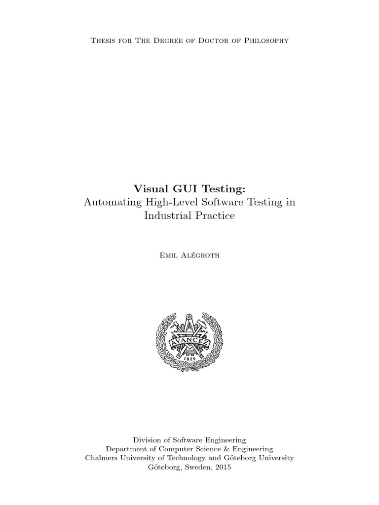 Automating High-Level Software Testing in Industrial Practise | PDF ...