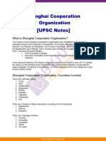 Shanghai - Cooperation - Organisation Complete Notes