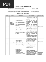 Scheme of Work For Isp4 2024 Literature