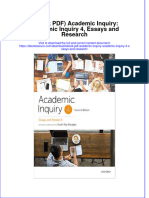 Academic Inquiry Academic Inquiry 4 Essays and Research Full Chapter