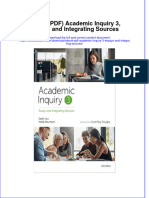 Academic Inquiry 3 Essays and Integrating Sources Full Chapter