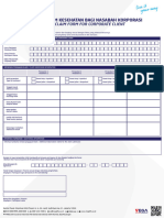 Form Claim Nasabah Korporasi - MSIG