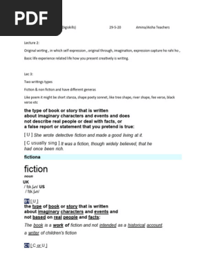 Creative Writing Course