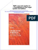 Law and Justice in Australia Foundations of The Legal System 3Rd Edition Full Chapter