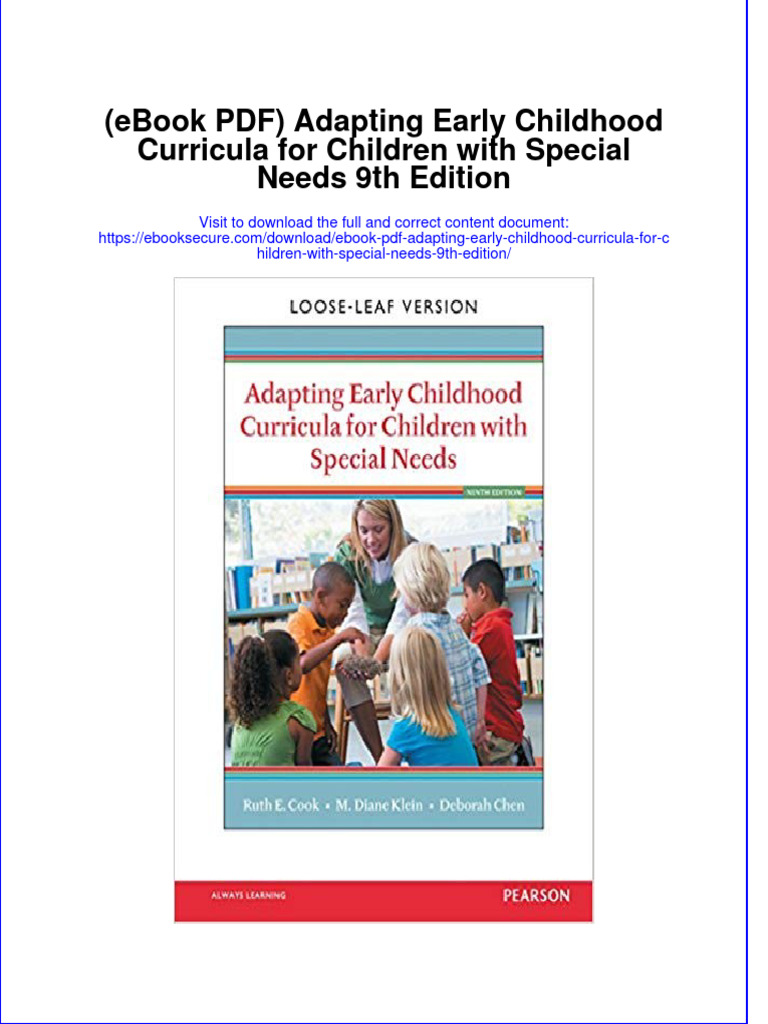 Adapting Early Childhood Curricula For Children With Special Needs 9Th