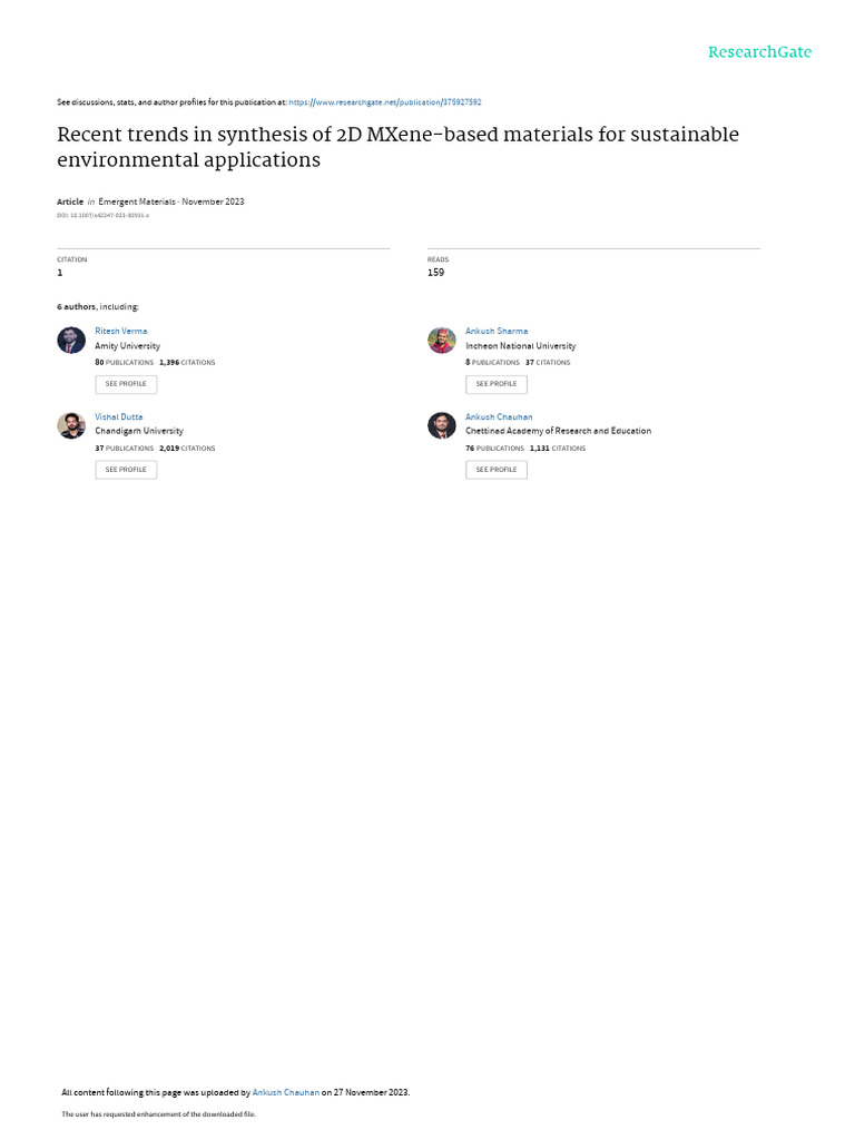 recent-trends-in-synthesis-of-2d-mxene-based-materials-for-sustainable