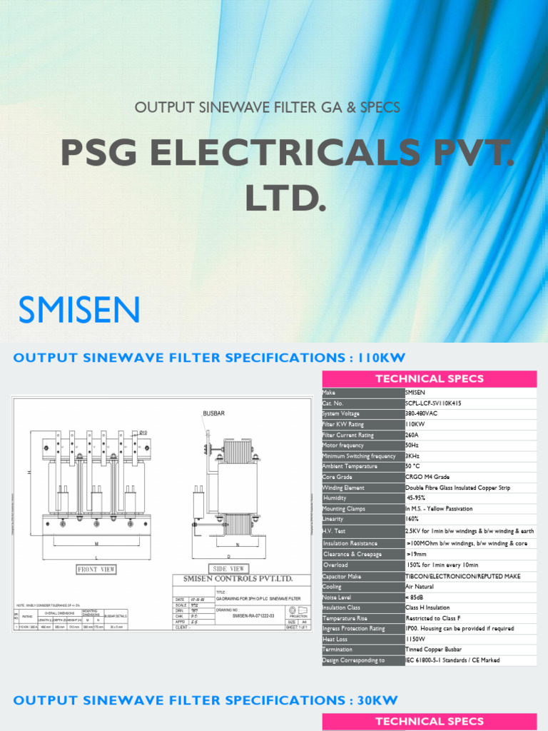 Smisen Specs SCPL_23-24_SPC_PEPL_LCF_01 | PDF | Insulator (Electricity ...