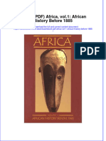 Africa Vol 1 African History Before 1885 Full Chapter