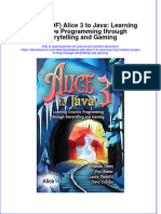 Alice 3 To Java Learning Creative Programming Through Storytelling and Gaming Full Chapter