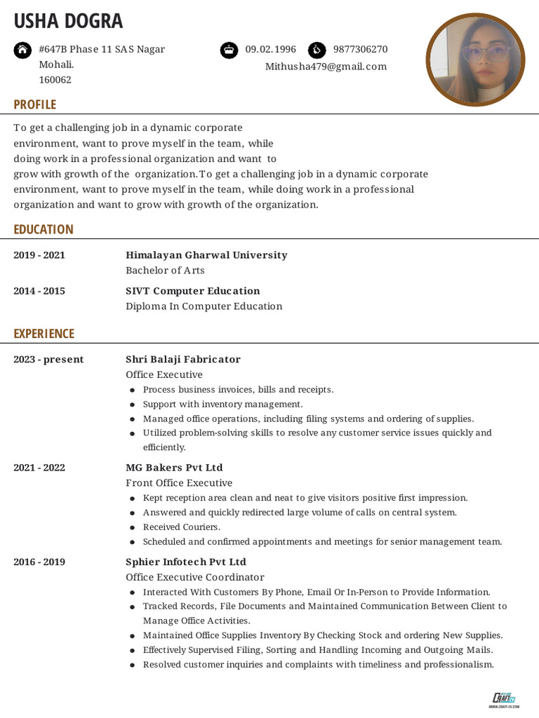 Usha - Dogra - CV 2024 | Download Free PDF | Computing