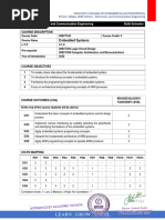 B.Tech Third Year Syllabus - EMBEDDED SYSTEMS