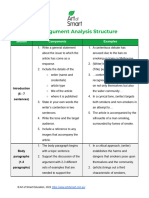 VCE Argument Analysis Structure and Template Art of Smart Education