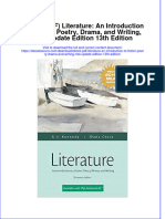 Download Literature An Introduction To Fiction Poetry Drama And Writing Mla Update Edition 13Th Edition full chapter docx