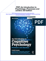 An Introduction To Cognitive Psychology Processes and Disorders 3Rd Edition Full Chapter