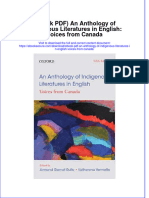 An Anthology of Indigenous Literatures in English Voices From Canada Full Chapter