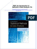 An Introduction To Statistical Methods Data Analysis 7Th Full Chapter
