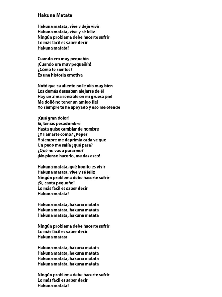 Hakuna Matata | PDF