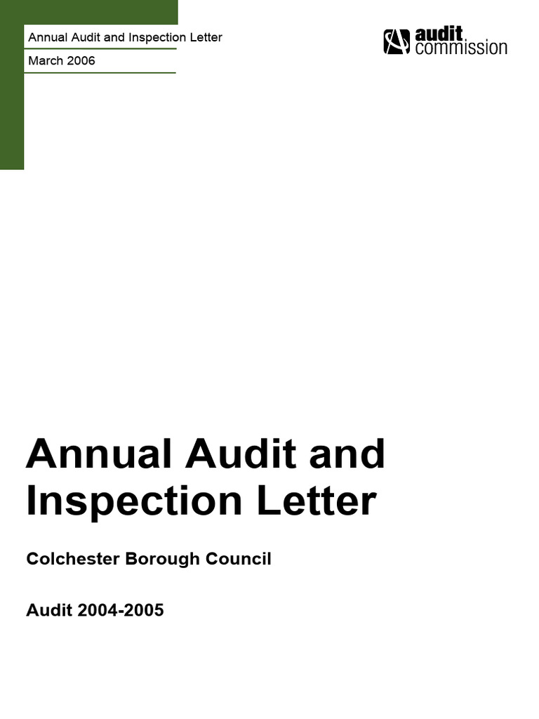 Colchester Council Annual Audit Report 2005 | PDF | Audit | Internal ...