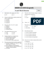 D and F Block Elements - DPP 03 (Of Lec-04) - Yakeen 2.0 2024 (Legend)