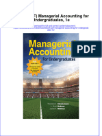 Managerial Accounting For Undergraduates 1E Full Chapter