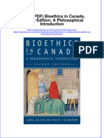Bioethics in Canada Second Edition A Philosophical Introduction Full Chapter