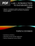 Database Systems Lab 1 Presentation Lectures V2