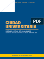 Listado Oficial de Graduandos Ciudad Universitaria