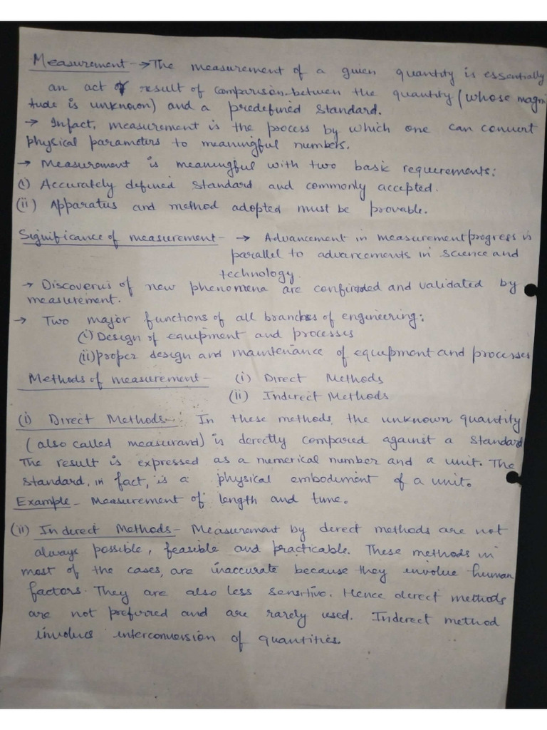 Instrumentation Unit-1 | PDF