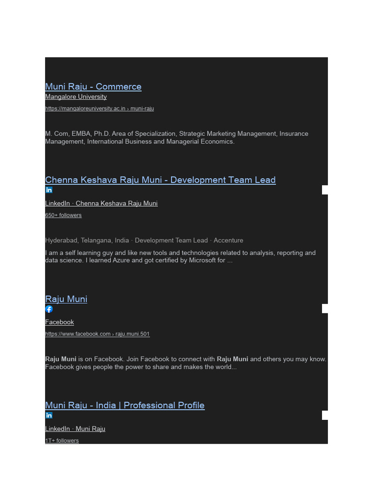 Muni Raju - Commerce: Mangalore University | PDF | Web 2.0 | Computing