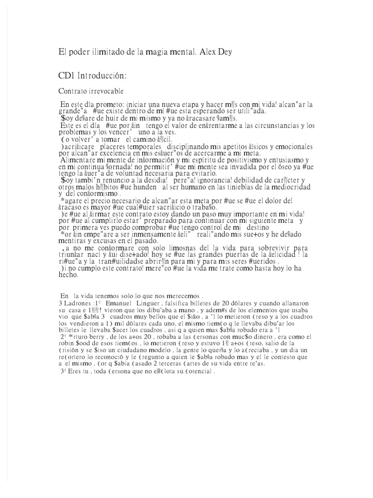 El Poder Ilimitado de La Magia Mental | PDF | Procesos mentales ...