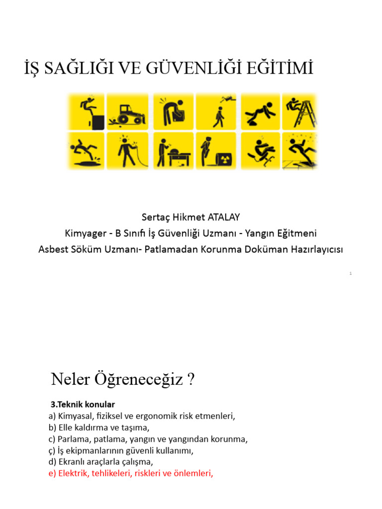 6.E-Elektrik Tehlikeleri, Riskleri Ve Önlemleri Eğitimi | PDF