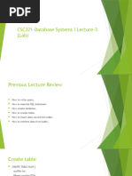 Lec3 Lab CSC371 Database Systems