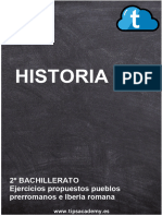 Ejercicios Propuestos Historia 2 Bachillerato Pueblos Prerromanos e Iberia Romana