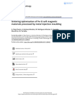 Sintering Optimisation of Fe Si Soft Magnetic Materials Processed by Metal Injection Moulding