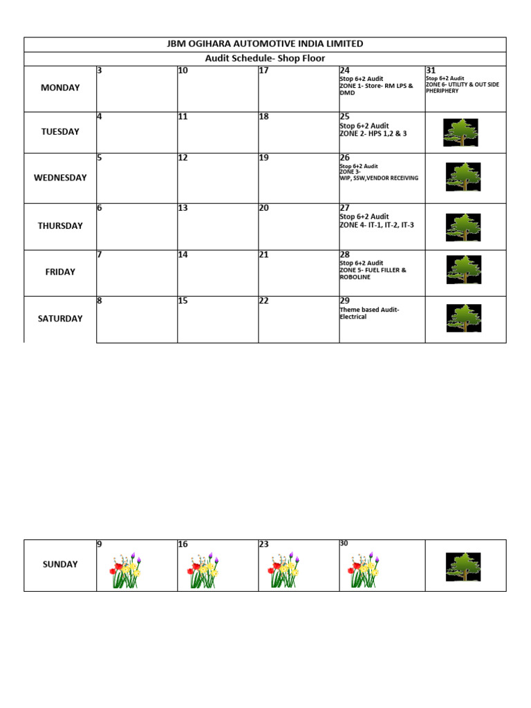 Daily Activity Schedule PDF